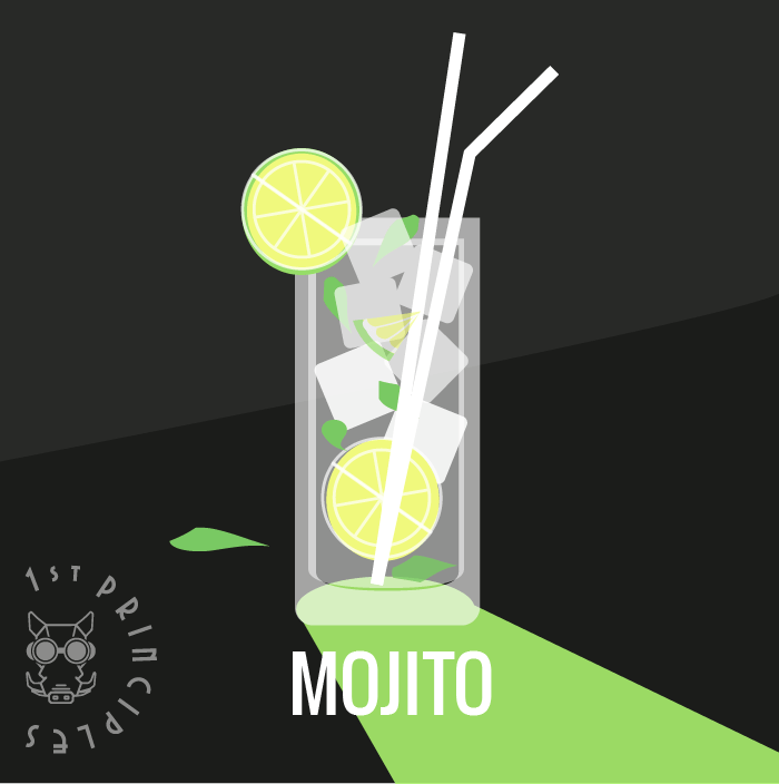 Mojito cocktail illustration