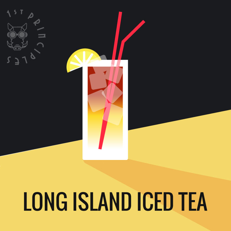 Long island ice tea cocktail illustration