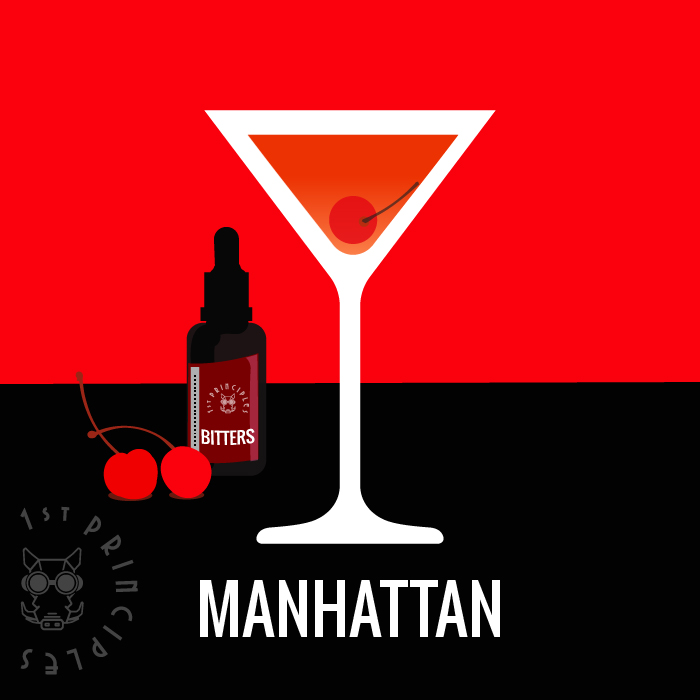Manhattan Cocktail with Bitters