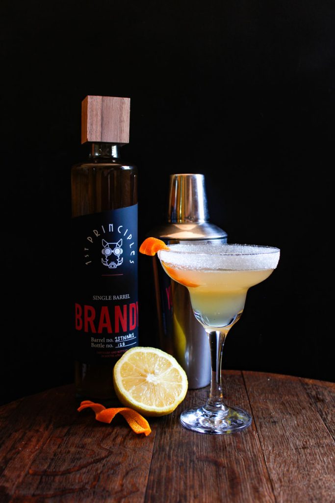 Sidecar cocktail with Brandy