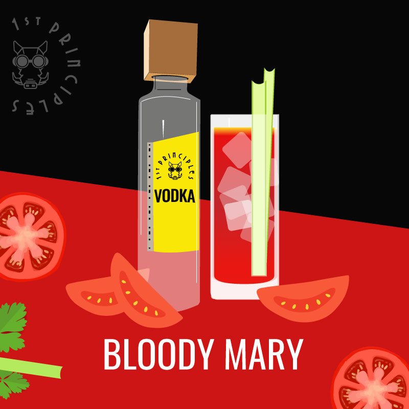 Bloody Mary cocktail illustration